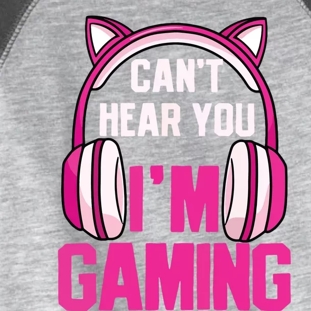 Gamer Girl Gaming I Cant Hear You Im Gaming Video Games Toddler Fine Jersey T-Shirt