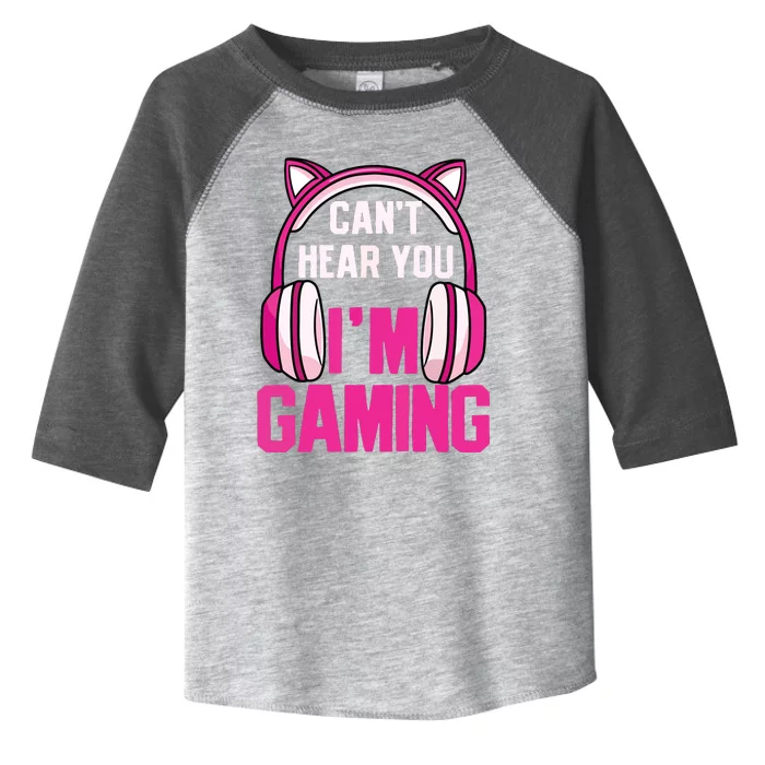 Gamer Girl Gaming I Cant Hear You Im Gaming Video Games Toddler Fine Jersey T-Shirt