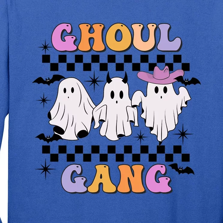 Groovy Ghoul Gang Cute Ghost Spooky Boo Crew Funny Halloween Cute Gift Tall Long Sleeve T-Shirt