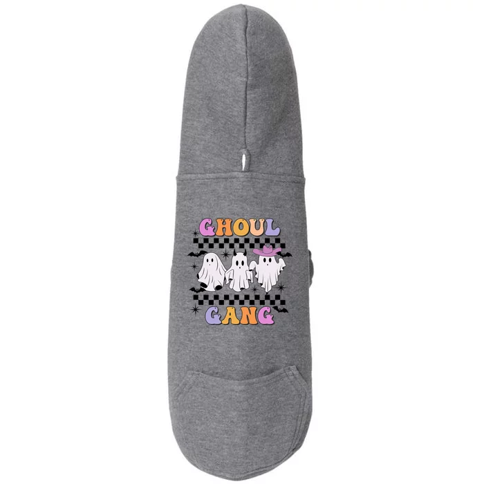 Groovy Ghoul Gang Cute Ghost Spooky Boo Crew Funny Halloween Cute Gift Doggie 3-End Fleece Hoodie