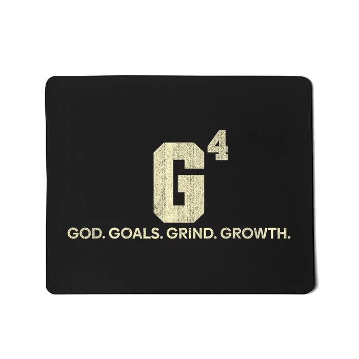 G4 God Goals Grind Growth Funny Christian Mousepad