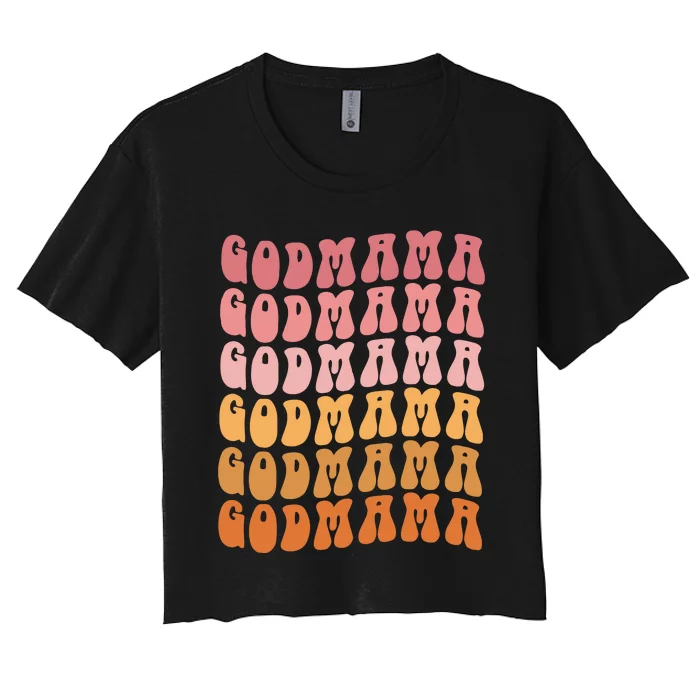 Groovy Godmother Women's Crop Top Tee