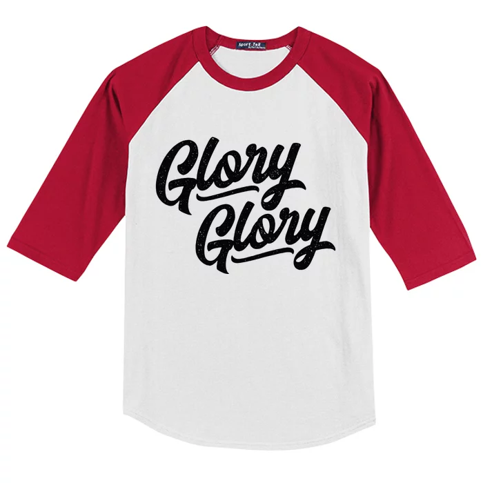 Glory Glory Georgia Rally Fight Song retro Kids Colorblock Raglan Jersey