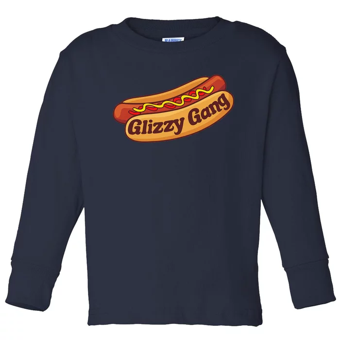 Glizzy Gang Gladiator Gobbler Funny Hot Dog Toddler Long Sleeve Shirt