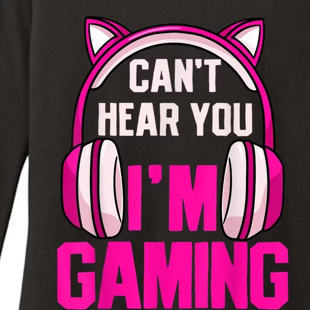 Gamer Girl Gaming I Can't Hear You I'm Gaming Video Games Womens CVC Long Sleeve Shirt