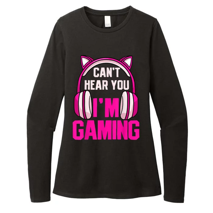 Gamer Girl Gaming I Can't Hear You I'm Gaming Video Games Womens CVC Long Sleeve Shirt