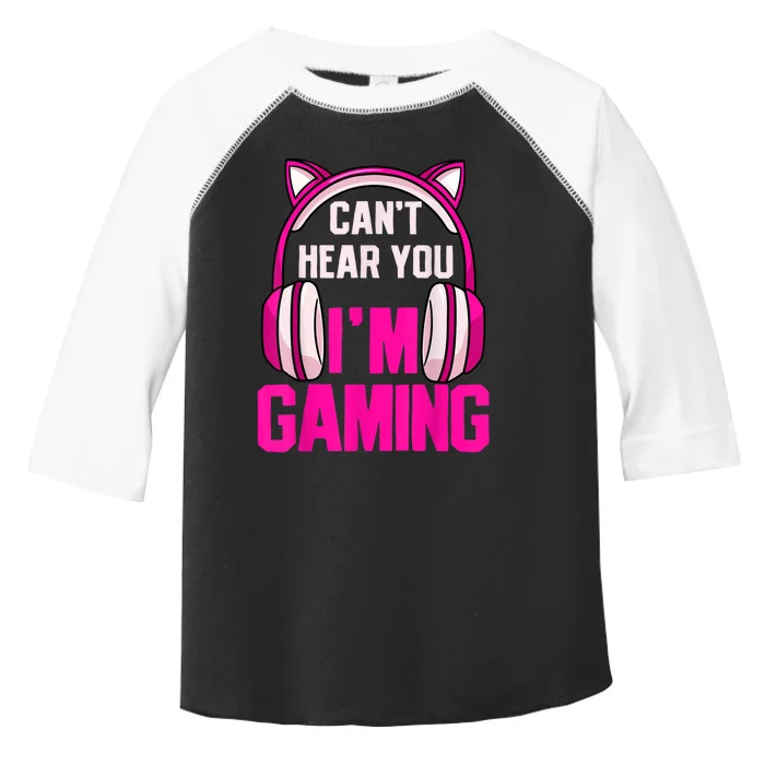 Gamer Girl Gaming I Can't Hear You I'm Gaming Video Games Toddler Fine Jersey T-Shirt