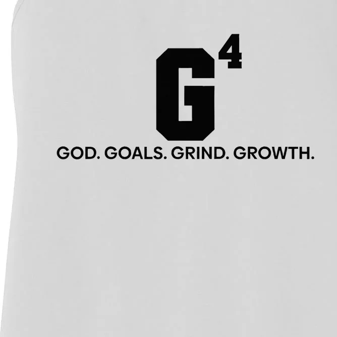 G4 God Goals Grind Growth Funny Christian Women's Racerback Tank