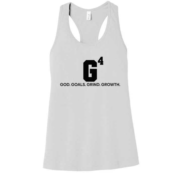 G4 God Goals Grind Growth Funny Christian Women's Racerback Tank