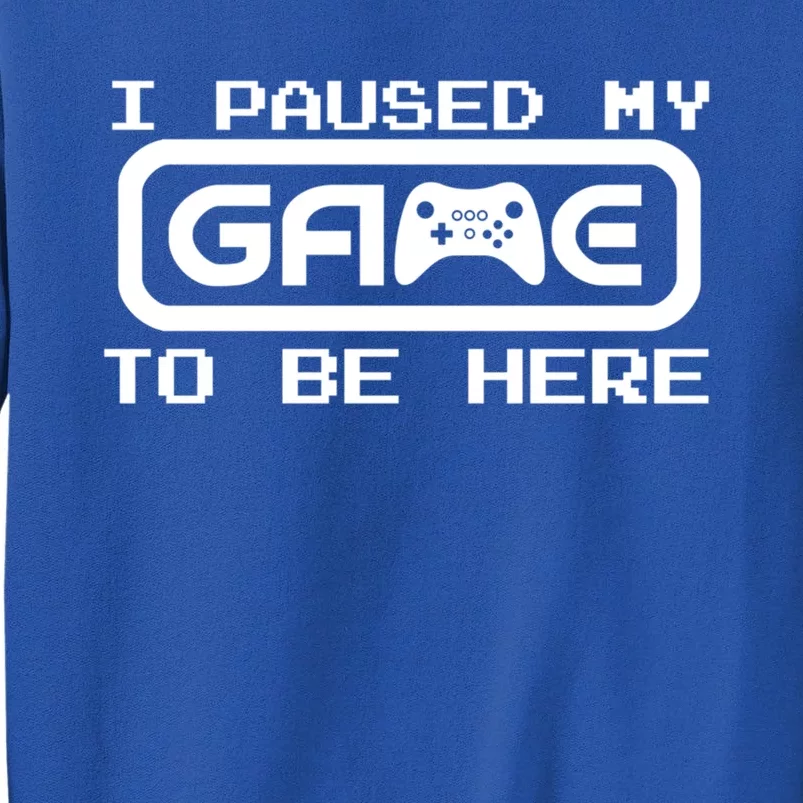 Geek Gamer Gift I Paused My Game To Be Here Cute Gift Sweatshirt