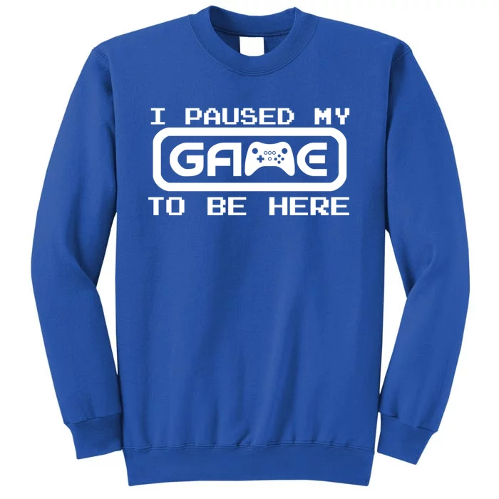 Geek Gamer Gift I Paused My Game To Be Here Cute Gift Sweatshirt