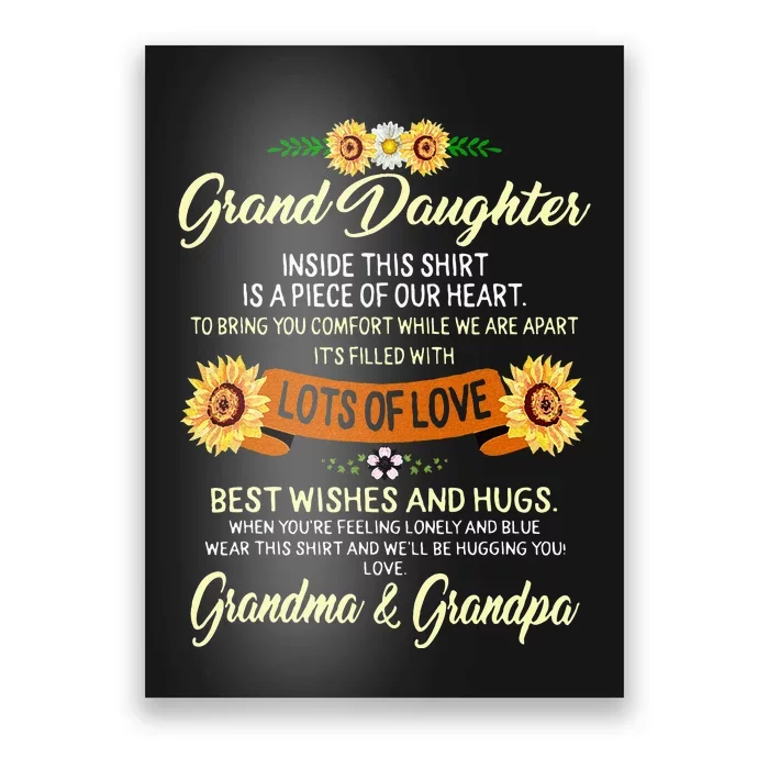 Granddaughter Graduation Grandparents From Grandma & Grandpa Poster