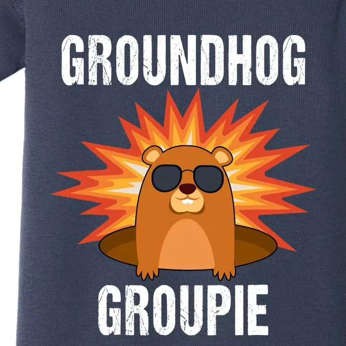 Groundhog Groupie Groundhog Day Party Baby Bodysuit