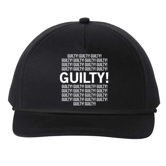 Guilty Guilty Guilty Snapback Five-Panel Rope Hat