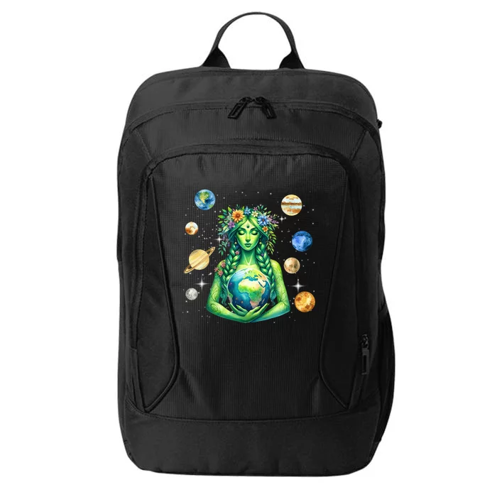 Gaia Greek Goddess Pagan Mother Earth Hippie Nature Witchy City Backpack