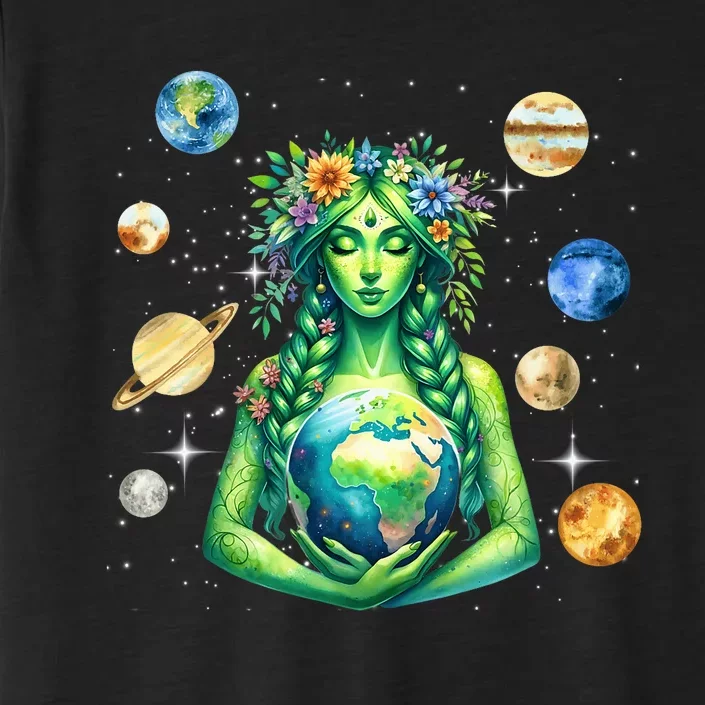 Gaia Greek Goddess Pagan Mother Earth Hippie Nature Witchy ChromaSoft Performance T-Shirt