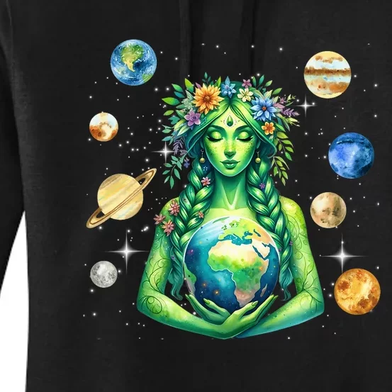 Gaia Greek Goddess Pagan Mother Earth Hippie Nature Witchy Women's Pullover Hoodie