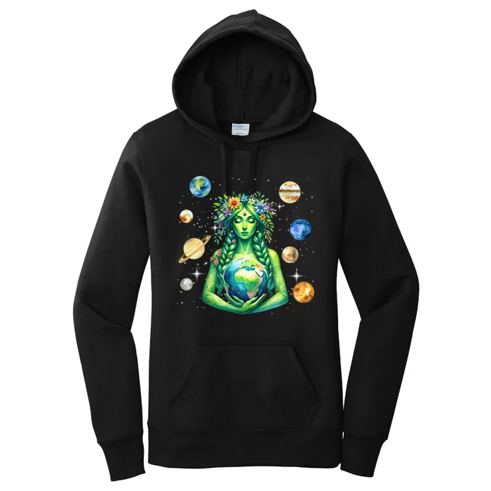 Gaia Greek Goddess Pagan Mother Earth Hippie Nature Witchy Women's Pullover Hoodie