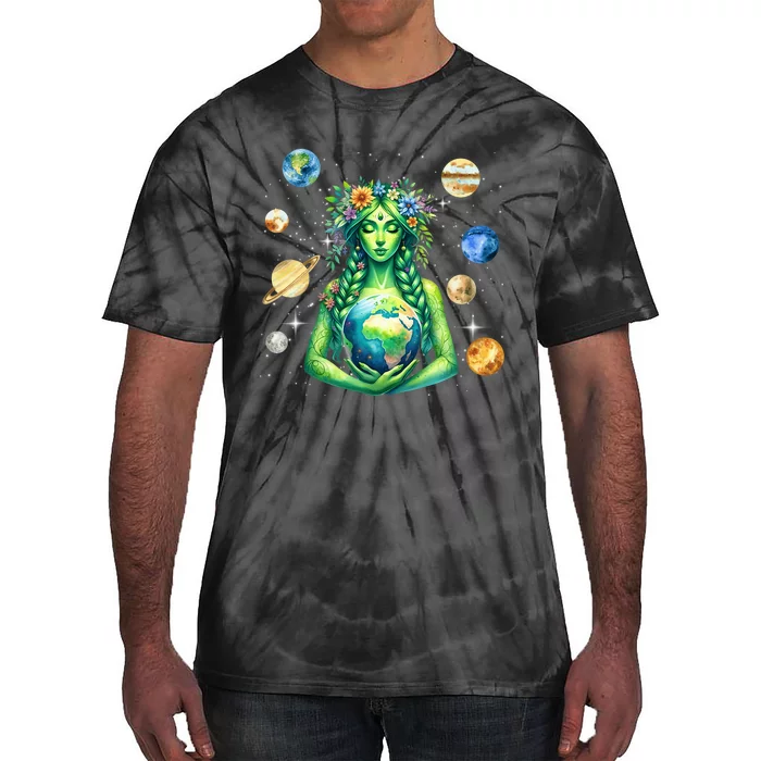 Gaia Greek Goddess Pagan Mother Earth Hippie Nature Witchy Tie-Dye T-Shirt