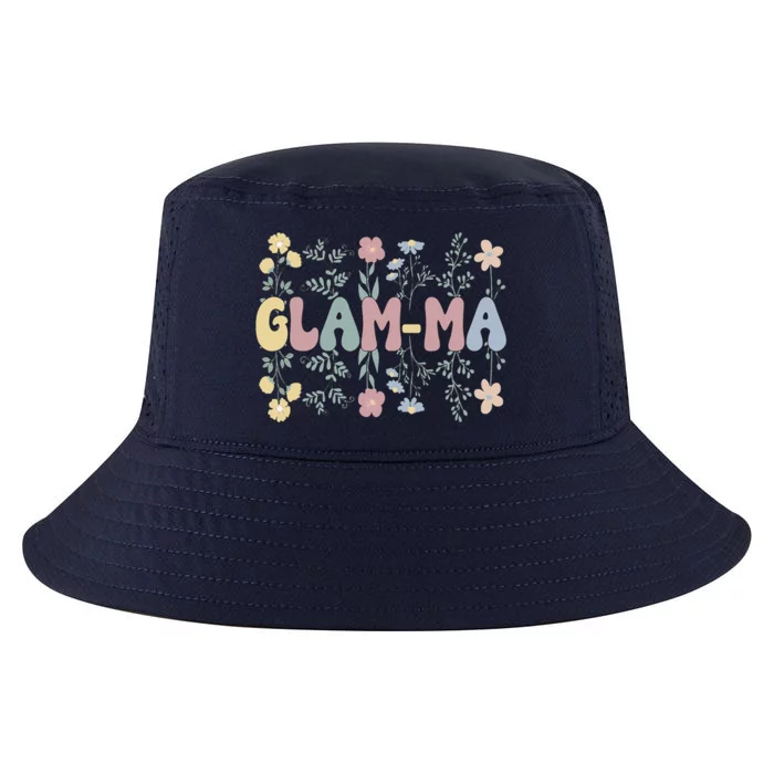 Groovy GlamMa Grandmother Flowers GlamMa Grandma Cool Comfort Performance Bucket Hat