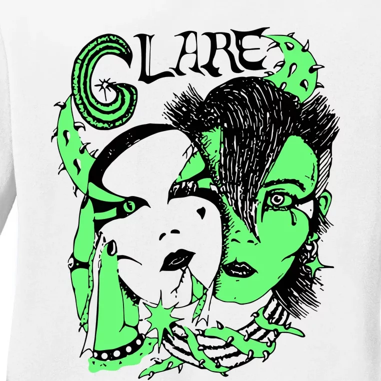 Glare Goth Ladies Long Sleeve Shirt