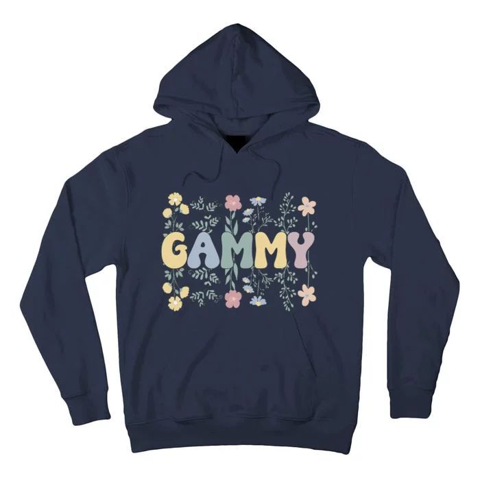 Groovy Gammy Grandmother Flowers Gammy Grandma Tall Hoodie