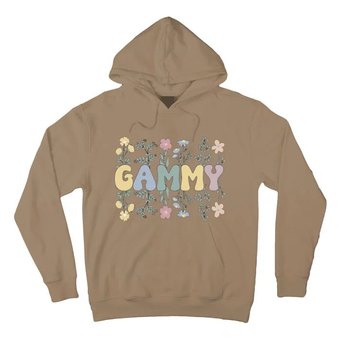 Groovy Gammy Grandmother Flowers Gammy Grandma Hoodie