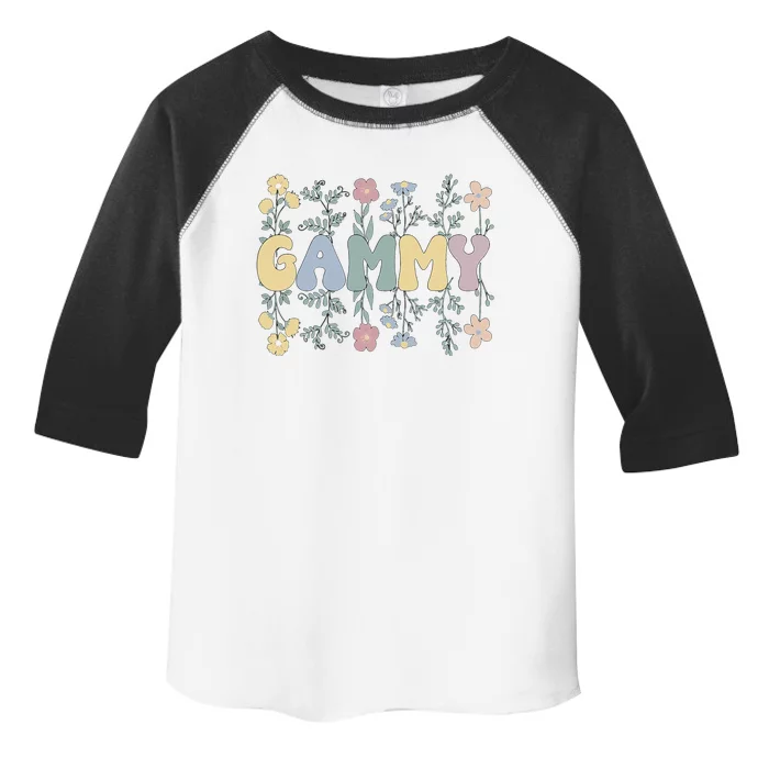 Groovy Gammy Grandmother Flowers Gammy Grandma Toddler Fine Jersey T-Shirt