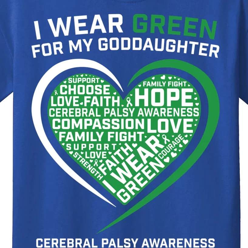 Godmother Godmom Godfather Funny Gift Goddaughter Cerebral Palsy Gift Kids T-Shirt