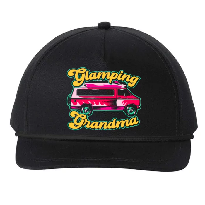 Glamping Grandma Glamorous Camping Glamper Meaningful Gift Snapback Five-Panel Rope Hat