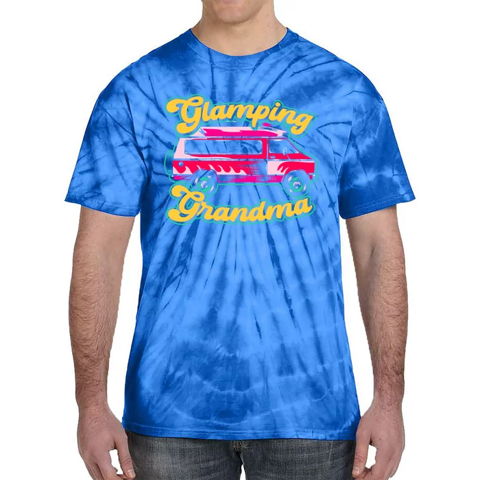 Glamping Grandma Glamorous Camping Glamper Meaningful Gift Tie-Dye T-Shirt