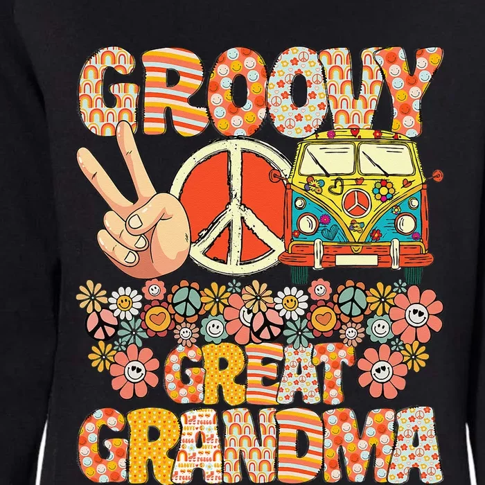 Groovy Great Grandma Retro Matching Family Baby Shower Womens California Wash Sweatshirt