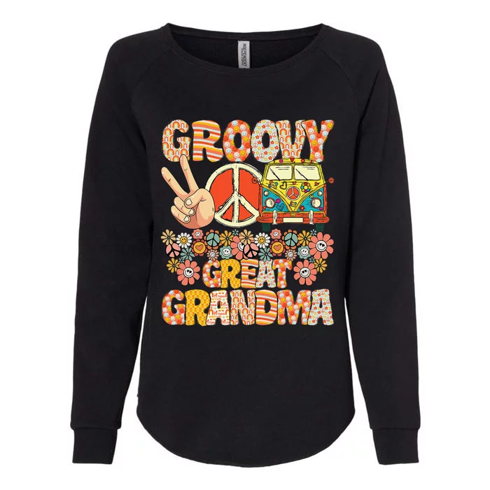 Groovy Great Grandma Retro Matching Family Baby Shower Womens California Wash Sweatshirt