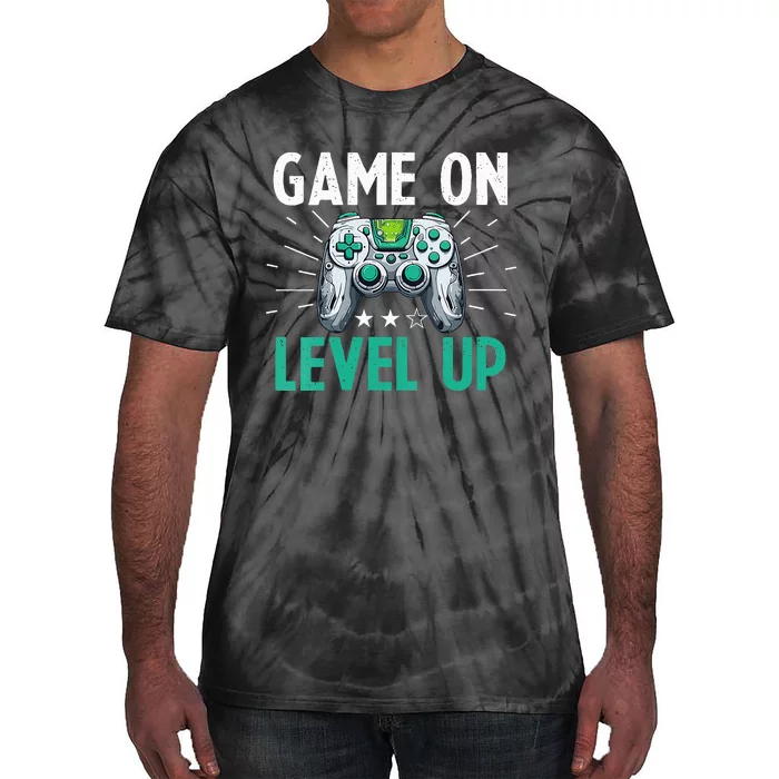 Gamer Gaming Game On Level Up VNeck Tie-Dye T-Shirt