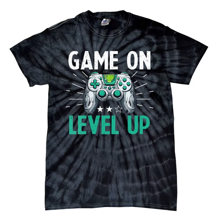 Gamer Gaming Game On Level Up VNeck Tie-Dye T-Shirt