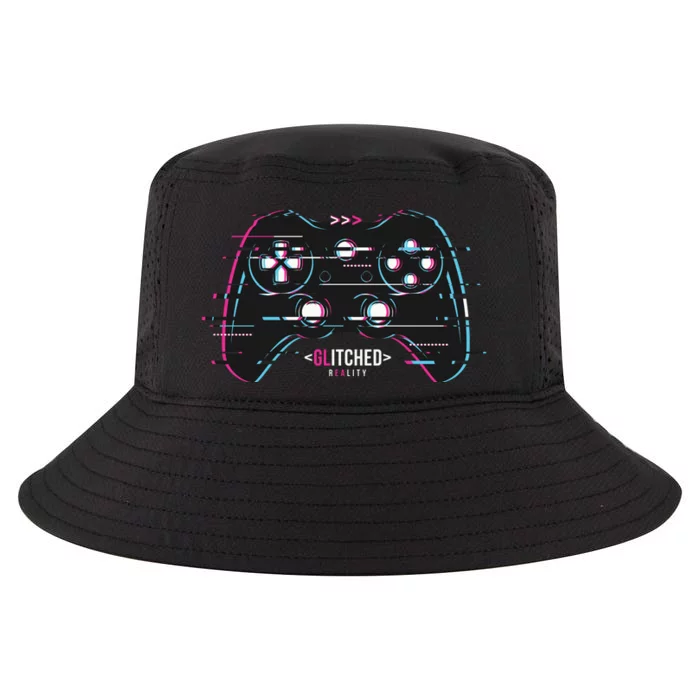 Glitchy Gamepad Gamer Cool Comfort Performance Bucket Hat