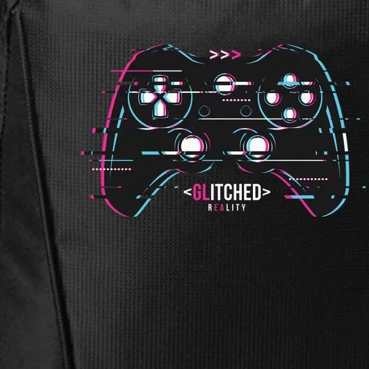 Glitchy Gamepad Gamer City Backpack