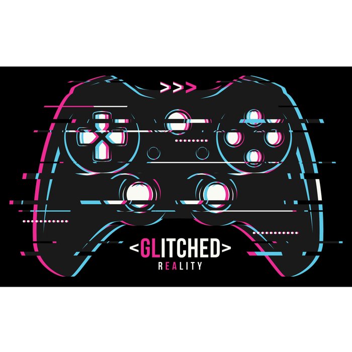 Glitchy Gamepad Gamer Bumper Sticker