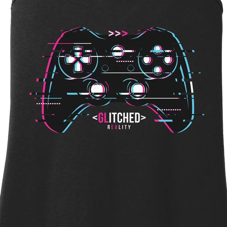 Glitchy Gamepad Gamer Ladies Essential Tank