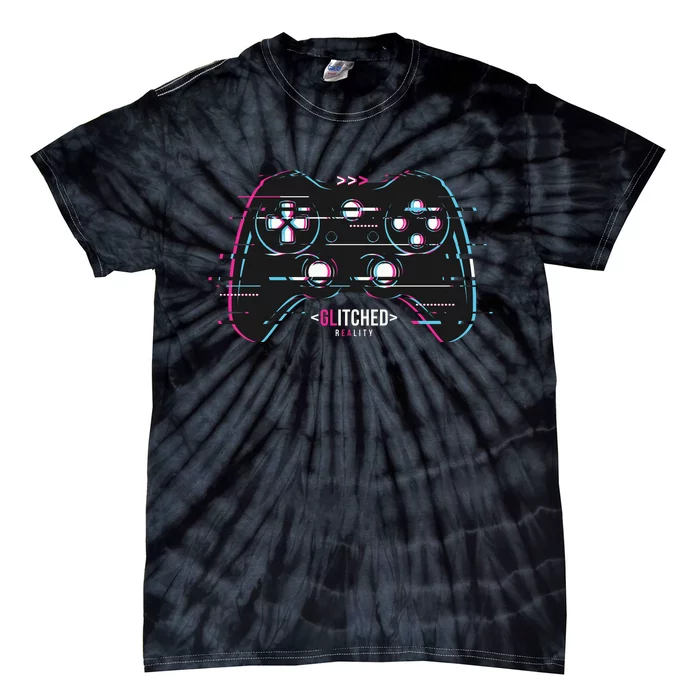 Glitchy Gamepad Gamer Tie-Dye T-Shirt