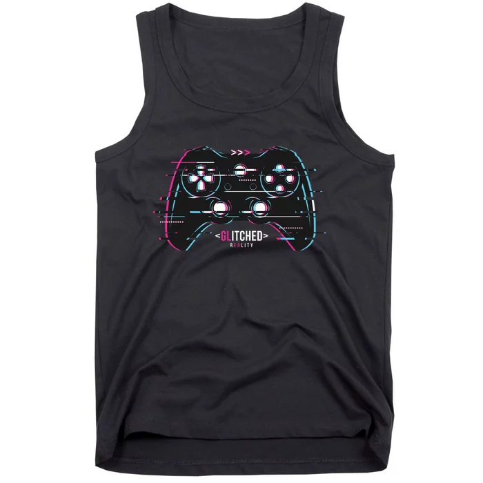 Glitchy Gamepad Gamer Tank Top