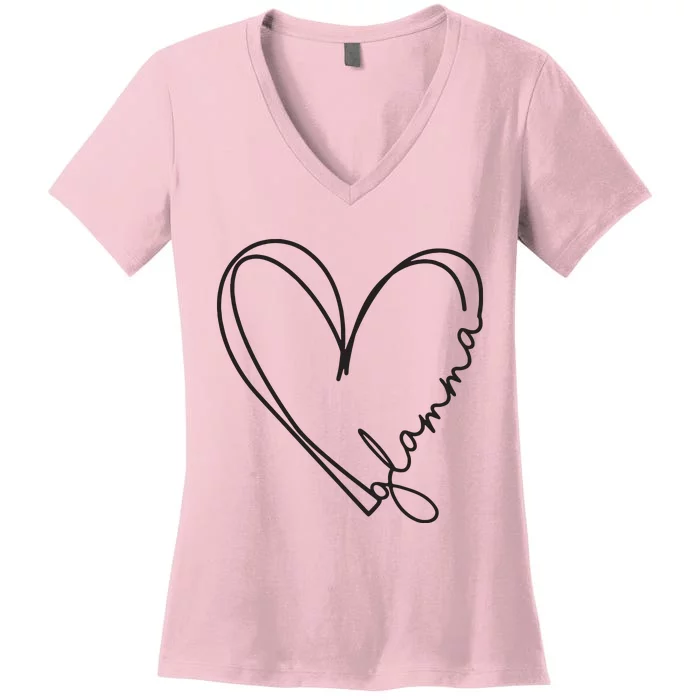 Glamma Glamma Grandparents Day Women's V-Neck T-Shirt