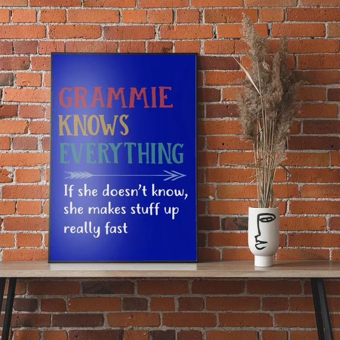 Grammie Grandma Gift Grammie Knows Everything Poster