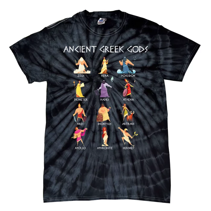 Greek Gods Greek Mythology Ancient Legends Tie-Dye T-Shirt