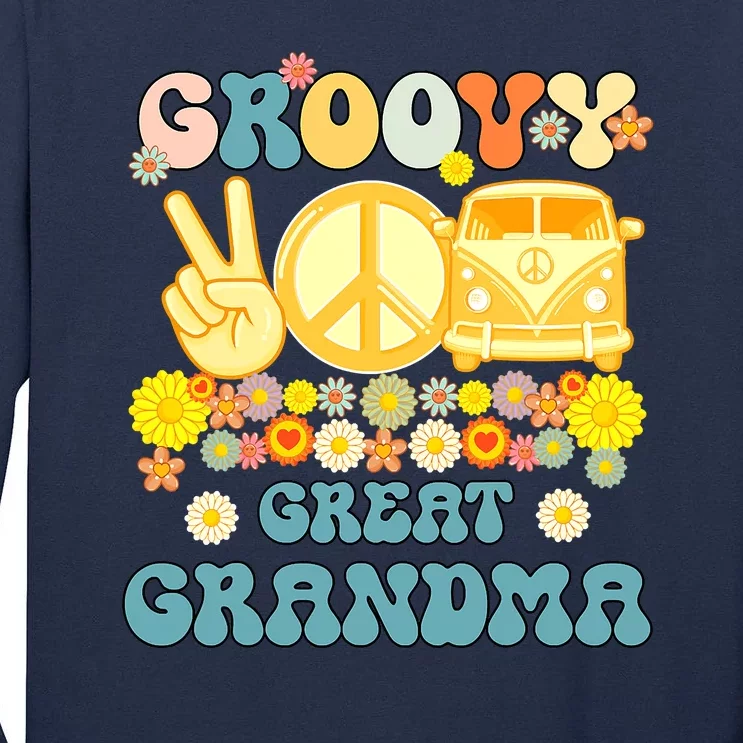 Groovy Great Grandma Retro Matching Family Tall Long Sleeve T-Shirt