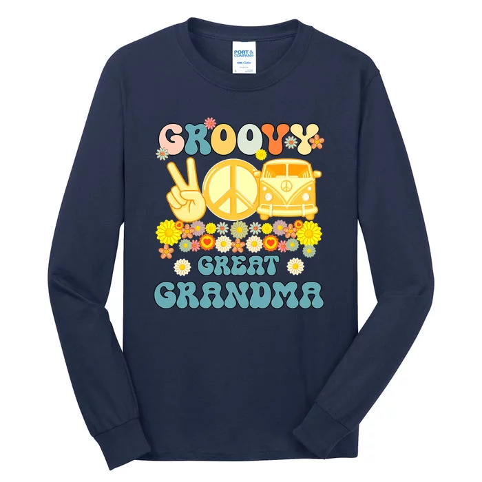 Groovy Great Grandma Retro Matching Family Tall Long Sleeve T-Shirt