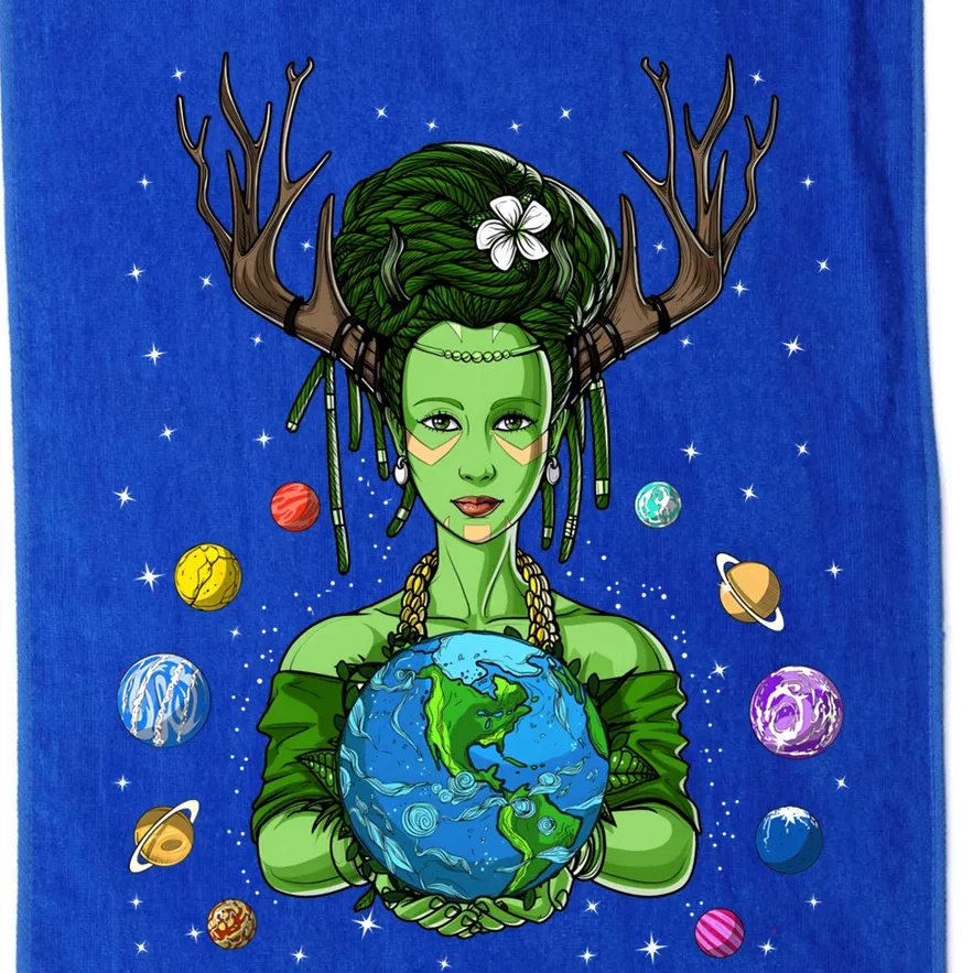 Gaia Greek Goddess Mother Earth Day Hippie Environt Witch Gift Platinum Collection Golf Towel