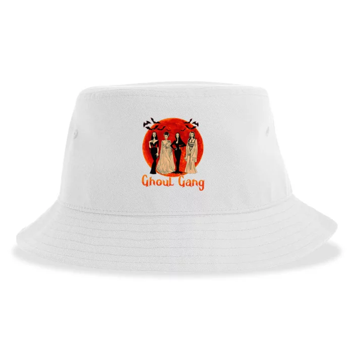 Ghoul Gang Horror Goth Queens Halloween Bride Funny Retro Sustainable Bucket Hat