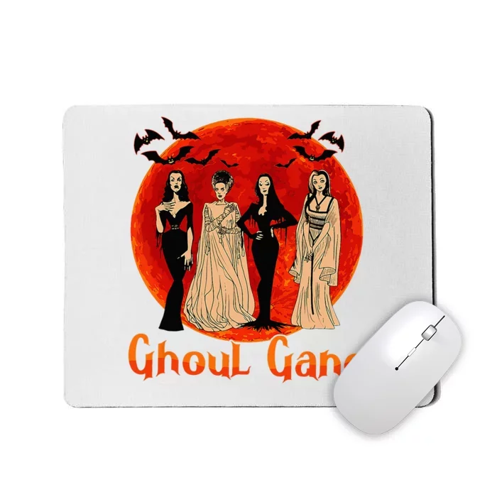 Ghoul Gang Horror Goth Queens Halloween Bride Funny Retro Mousepad