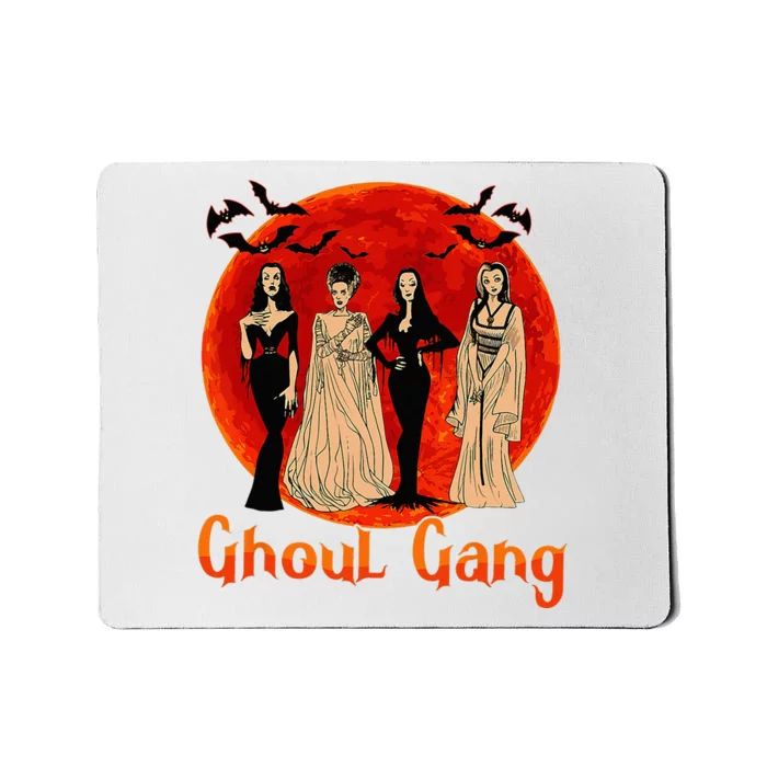 Ghoul Gang Horror Goth Queens Halloween Bride Funny Retro Mousepad